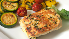 Cake aux légumes grillés et poulet