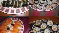 Sushi au saumon et concombre