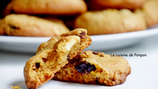 Biscuit au chocolat blanc, baies de goji et canneberges