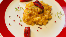 Rissoto safranée au poivron rouge ma facon