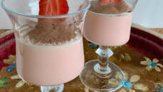 Mousses fraises/chocolat blanc