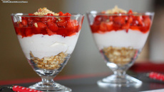 Trifle à la fraise et au fromage blanc