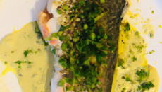 Filet de truite aux échalottes et beurre d estragon