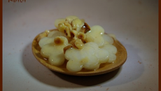 Carpaccio de chou-rave aux noisettes