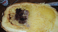 Courgette spaghetti farcie