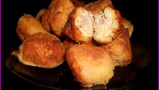 Croquettes coquillettes et jambon cru