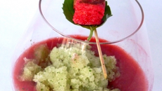 Martini fraise et granité au basilic - Brioche perdue