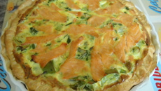 Tarte poireaux et saumon fumé