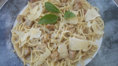 Spaghettis au veau, sauce teriyaki