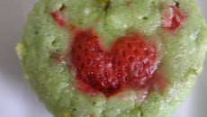 Financier fraise-pistache