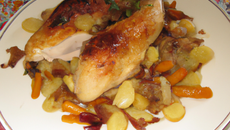 Dinde chaponnée à la catalane