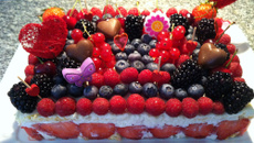 Fraisier au chocolat blanc