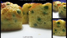 Petits cakes au cheddar et aux petits pois