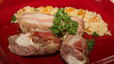Terrines rustiques de poulet et salade de quinoa aux abricots secs