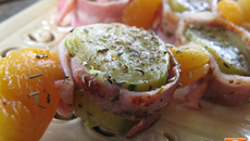 Brochettes sucrées salées courgettes abricots