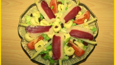 Salade de tortellinis et magret de canard