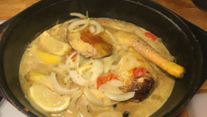 Poulet citronné aux oignons