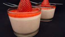 Douceur de panna cotta tout fraise