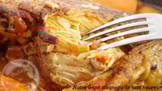 Gigot de sept heures, sauce au chocolat