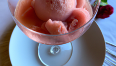 Sorbet au champagne rosé
