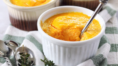 Flan de carottes et céleri aux noisettes