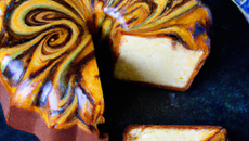 Cake marbré au caramel et à la vanille