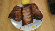 Travers de porc caramélisés au miel