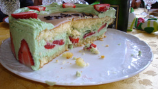 Fraisier à la pistache pâtissier