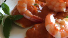 Gambas rôties en chutney d'automne