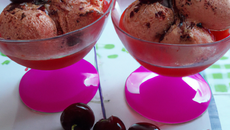 Glace express aux cerises