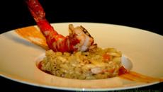 Risotto de coquillettes aux crustacés, et sa bisque