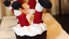 Cupcake du père Noël... enfin ce qu'il en reste