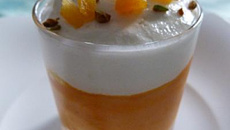 Crème de carottes sous mousse de Chavroux