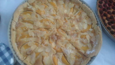 Tarte amandine aux pêches
