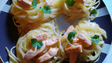 Pâtes au saumon économiques