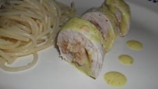 Escalope de dinde farcie au surimi et sa sauce Curry