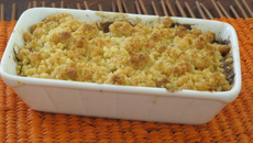 Crumble de chou au saumon