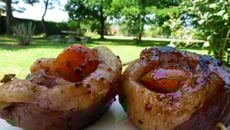 Brochettes de magret de canard aux abricots à griller