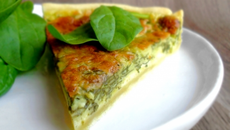 Quiche au Saint Marcellin IGP & pousses d'épinards
