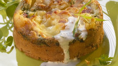 Flamiche sans croûte, andouille au maroilles