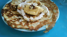 Crêpes à la glace à la vanille