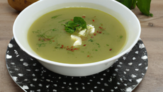 Soupe de cresson et poireaux