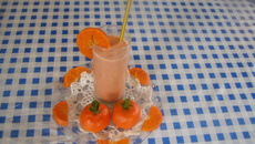 Smoothie mandarine-fraise