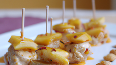 Brochette de volaille aux amandes