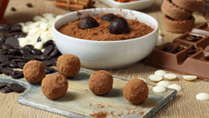 Truffes au chocolat amer