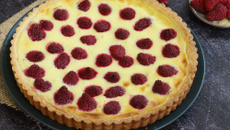 Tarte aux framboises et au mascarpone