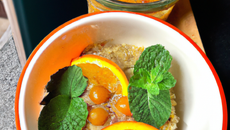 Coupelle quinoa oranges pastèque menthe