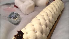 Bûche capitonnée de Noël