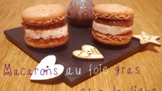 Macarons au foie gras et à la figue