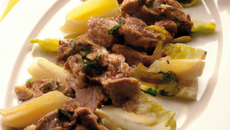 Tendrons de veau à la chicorée
